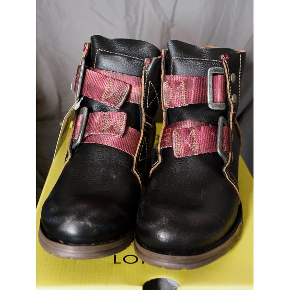 Fly London Ska Leather Distressed Punk Combat Military Moto Ankle Boot NWT - Picture 4 of 7